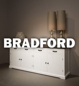 Bradford Eettafel Wit ,Rustic Brown 160 cm