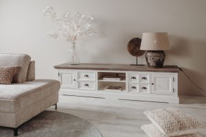 Lieke Tv meubel Landelijk Wit 220cm