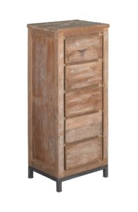 Chester Ladenkast Oud Teak Staal 50cm