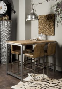 Chester Bartafel Oud teak Staal 160cm
