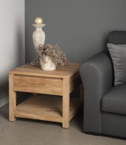 Leeds hoektafel Teak Natural 60x60cm