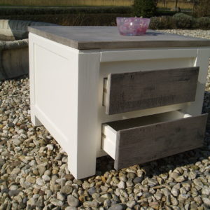 Roy Bijzettafel Wit Vergrijsd Eiken 60x60cm - Image 3