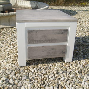 Roy Bijzettafel Wit Vergrijsd Eiken 60x60cm