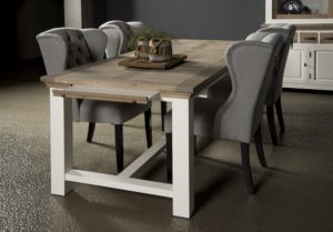 Maison White Antique Eettafel Eiken 160cm