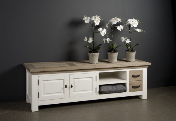 Maison White Antique Tv Meubel Eiken 190cm