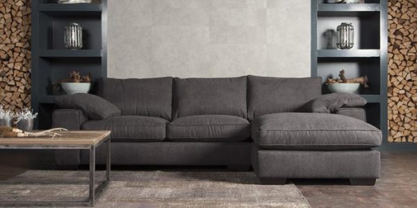 Firenca Loungebank stof 3 zits + Longchair L