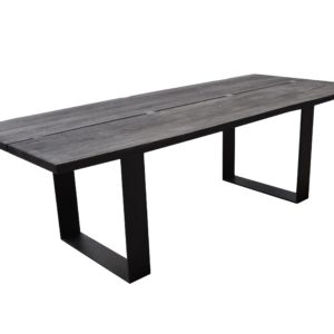Kos Eettafel eikenhout ijzeren U-poot