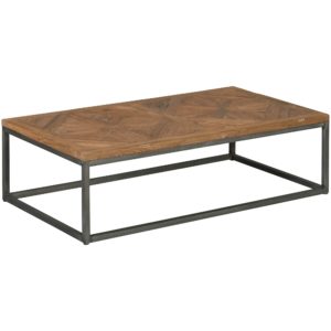 Liverpool Koffietafel Staal teakhout 135x75cm