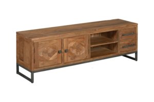 Liverpool Tv meubel Staal teakhout 180cm