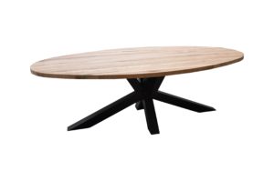 Londen Eettafel Eikenhout industrieel Spinpoot