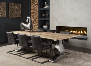 Padstow Kloostertafel Industrieel Hout Metaal 200cm