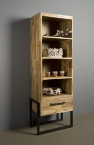 Byron Boekenkast Industrieel Teak 66 cm