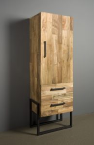 Byron Cabinet Industrieel Teak Links 66 cm