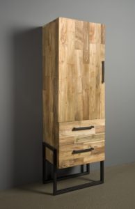 Byron Cabinet Industrieel Teak Rechts 66 cm