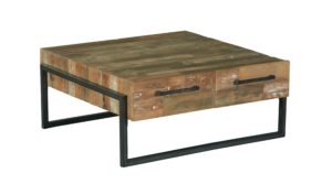 Byron Coffee Table Industrieel Teak vierkant