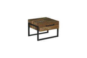 Byron End Table Industrieel Teak 60x60 cm