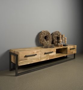Byron Tv Meubel Industrieel Teak 200 cm