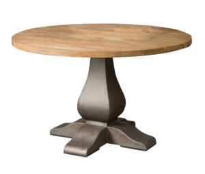 Padstow Eettafel Rond Industrieel Hout Metaal 130cm
