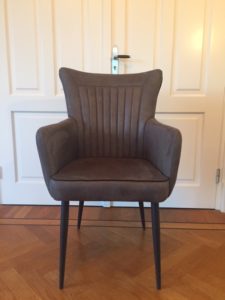 Armstoel Utrecht Retro Antraciet Zwart Metaal