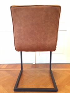 Armstoel Tilburg Industrieel Cognac Zwart Metaal