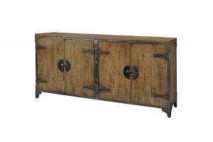 Praag Dressoir Metaal Mango Hout Bruin4 Deurs 180cm