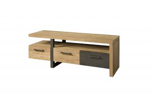 Luton Tv Meubel Metaal Recycled Teak 3 lades cm
