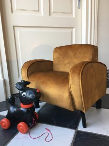 Kinderfauteuil Tekkie Velvet Gold