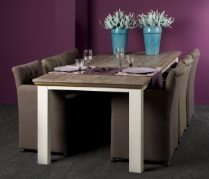 lieke Eettafel landelijk Blokpoot 160cm
