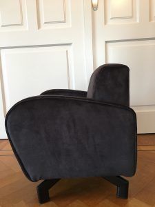 Kinderfauteuil Tekkie Velvet Zwart