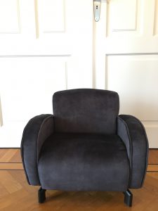 Kinderfauteuil Tekkie Velvet Zwart