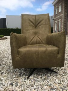 Draaifauteuil Rots Hufterproof Leder Bull Moss Green 59
