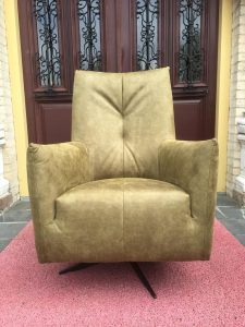 Draaifauteuil Rots Hufterproof Leder Bull Moss Green 59
