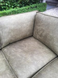 Bank Met Lounge Antwan 2.5 Zits Met Ottomaan Leder Bizon Green