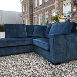 Bank Met Lounge Mammoet 1,5 Zits Velvet Aqua