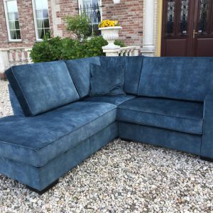 Bank Met Lounge Mammoet 1,5 Zits Velvet Aqua
