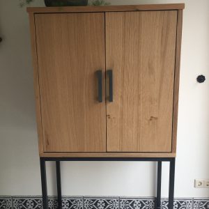 Kruisvoetcabinet Tyrex Eikenhout Staal 92cm