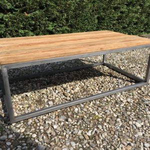 Chester Salontafel Oud Teak Staal 135cm - Image 5