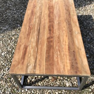 Chester Salontafel Oud Teak Staal 135cm - Image 7