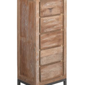 Chester Ladenkast Oud Teak Staal 50cm