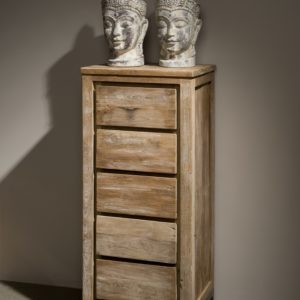 Chester Ladenkast Oud Teak Staal 50cm