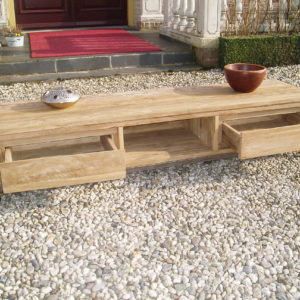 Chester Tv Meubel Oud teak Staal180cm - Image 6
