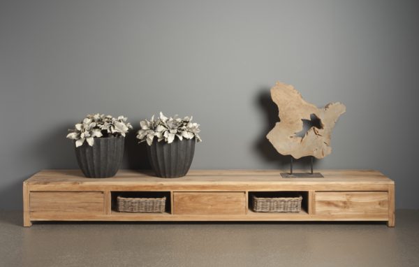 Leeds Tv Meubel Teak Natural 300cm