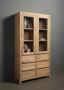 Leeds Vitrine Teak Natural 100cm