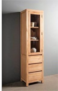 Leeds Vitrine Teak Natural 50cm