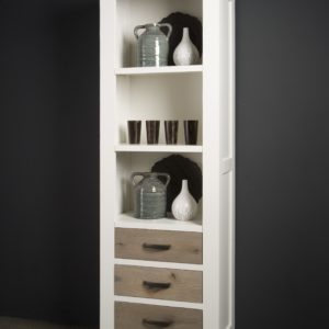 Maison White Antique Boekenkast Eiken 70cm