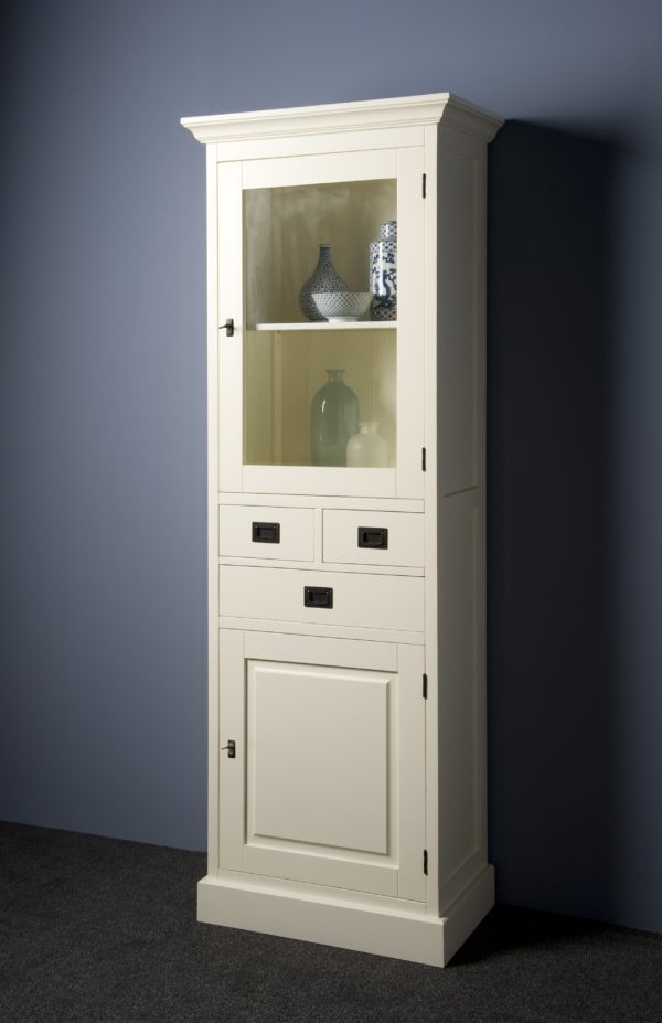 Lisa Vitrinekast Wit 70cm
