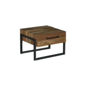 Byron End Table Industrieel Teak 60x60 cm