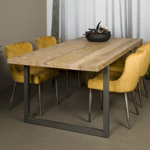 Luton Eettafel Metaal Recycled Teak 200cm