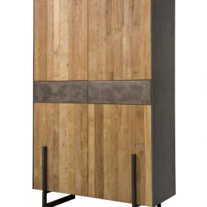 Dover Kabinet Modern Industrieel Teakhout 112 cm
