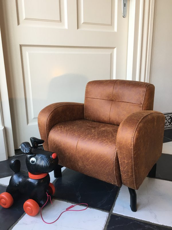 Kinderfauteuil Tekkie Hufterproof Cognac